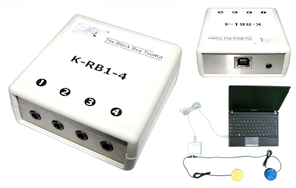 Simply plug into a USB port on your PC/Mac/Linux system and our response box will appear as a second keyboard. Also works on any platform including Apple iPads, Android tablets and phones with appropriate adapter. Press an external button or other push-to-make switch and a standard keystroke will be sent to your experiment. The K-RB1-4 response box is intended for custom applications where our 1-8 button USB response pad cannot be used. Up to four high quality push-to-make, or momentary buttons, can be connected via 3.5 mm mono jacks* Now includes single TTL out/TTL trigger socket for use with a BBTK v2 or mBBTK v2 (event marking version).